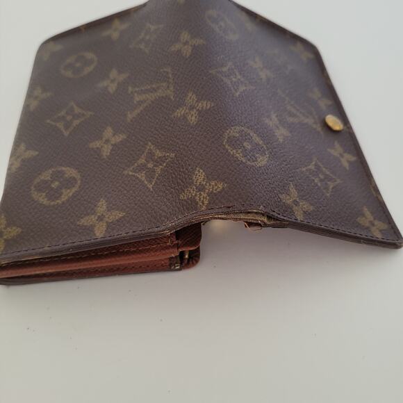 Louis Vuitton Portefeuille Tresor Bifold Wallet Medium Monogram Brown Made USA - Picture 13 of 16